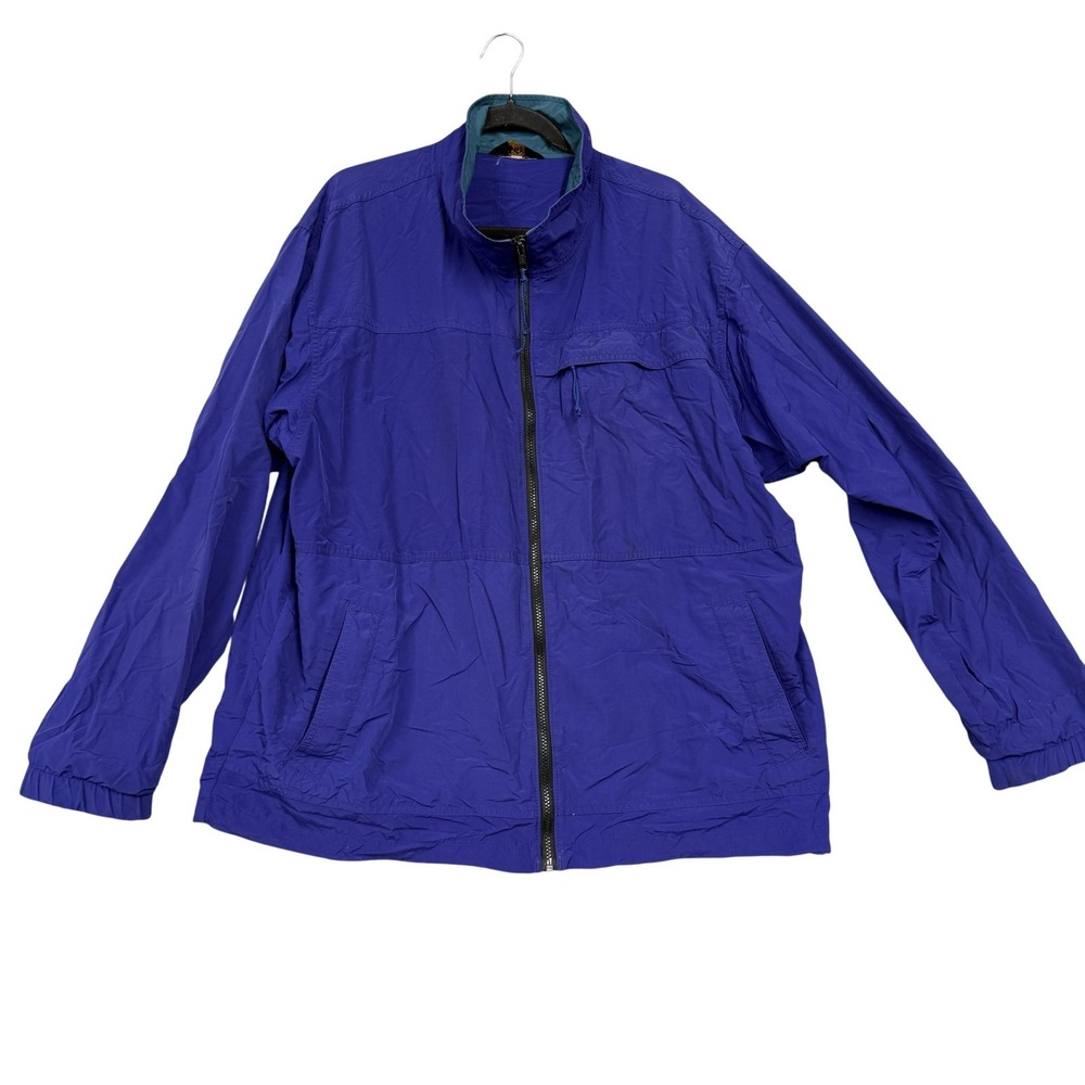 Vintage REI Jacket Mens XL‎ Purple Nylon Full Zip Windbreaker Hiking 80s 90s